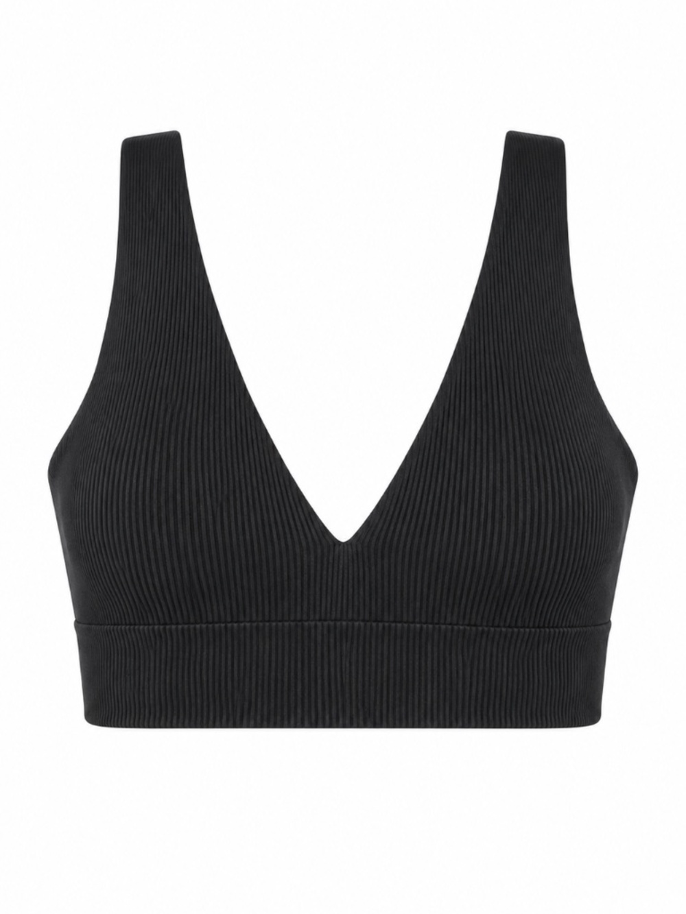 Dynamite V-Neck Bra Top - Black - Extra-Small